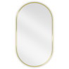 Mexen Loft miroir de salle de bains ovale 80 x 45 cm, cadre doré brossé - 9851-080-045-000-50