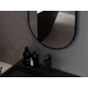 Miroir de salle de bain ovale Mexen Loft 80 x 45 cm, cadre noir - 9851-080-045-000-70