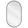 Miroir de salle de bain ovale Mexen Loft 80 x 45 cm, cadre noir - 9851-080-045-000-70