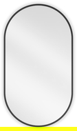 Miroir de salle de bain ovale Mexen Loft 80 x 45 cm, cadre noir - 9851-080-045-000-70