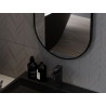 Mexen Loft miroir de salle de bain ovale 85 x 50 cm, cadre noir - 9851-085-050-000-70