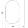 Mexen Loft miroir de salle de bain ovale 85 x 50 cm, cadre noir - 9851-085-050-000-70
