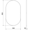 Miroir de salle de bain ovale Mexen Loft 85 x 50 cm, cadre noir - 9851-085-050-000-70