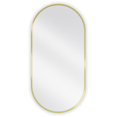 Mexen Loft miroir de salle de bains ovale 90 x 45 cm, cadre doré - 9851-090-045-000-50