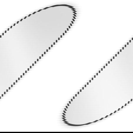 Mexen Loft miroir de salle de bain ovale 90 x 45 cm, cadre noir - 9851-090-045-000-70