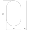 Mexen Loft miroir de salle de bains ovale 90 x 55 cm, cadre doré brossé - 9851-090-055-000-50