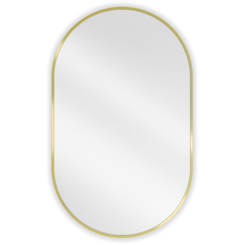 Mexen Loft miroir de salle de bain ovale 90 x 55 cm, cadre doré - 9851-090-055-000-50