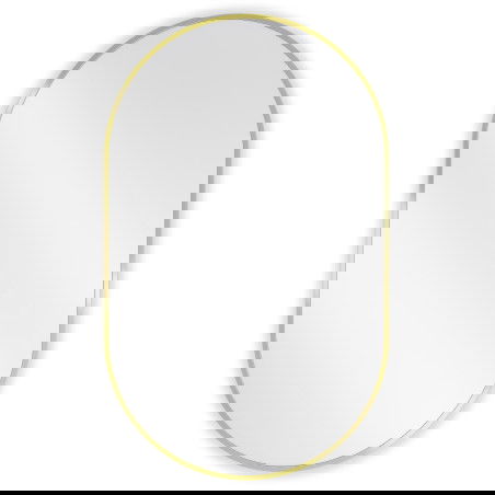 Mexen Loft miroir de salle de bains oval 90 x 55 cm, cadre doré - 9851-090-055-000-50