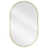 Mexen Loft miroir de salle de bains ovale 90 x 55 cm, cadre doré brossé - 9851-090-055-000-50