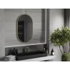 Mexen Loft miroir de salle de bain ovale 90 x 55 cm, cadre doré - 9851-090-055-000-50