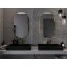 Mexen Loft miroir de salle de bains oval 90 x 55 cm, cadre doré - 9851-090-055-000-50