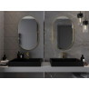 Mexen Loft miroir de salle de bains ovale 90 x 55 cm, cadre doré brossé - 9851-090-055-000-50