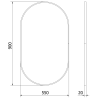 Miroir de salle de bain ovale Mexen Loft 90 x 55 cm, cadre noir - 9851-090-055-000-70
