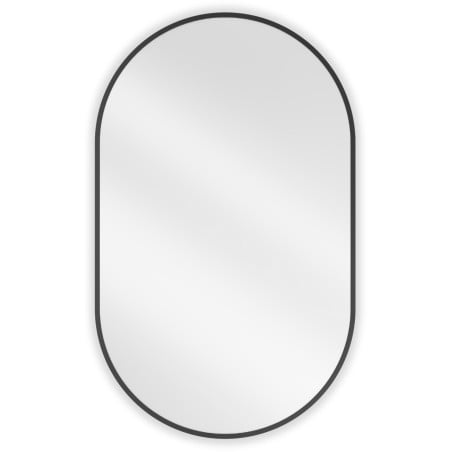 Miroir de salle de bain ovale Mexen Loft 90 x 55 cm, cadre noir - 9851-090-055-000-70