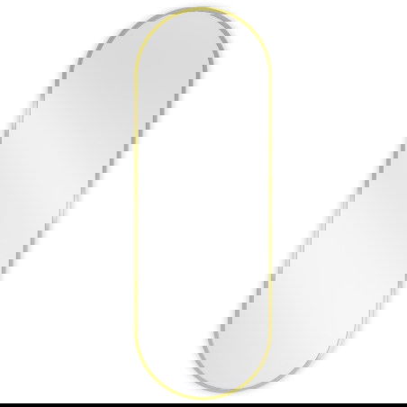 Mexen Loft miroir de salle de bain ovale 100 x 35 cm, cadre doré - 9851-100-035-000-50
