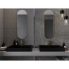 Mexen Loft miroir de salle de bains ovale 100 x 35 cm, cadre doré brossé - 9851-100-035-000-50