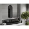 Mexen Loft miroir de salle de bain ovale 100 x 35 cm, cadre noir - 9851-100-035-000-70