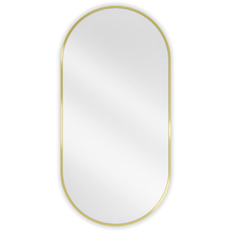 Mexen Loft miroir de salle de bain ovale 100 x 50 cm, cadre doré - 9851-100-050-000-50