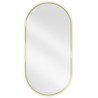 Mexen Loft Miroir de salle de bains ovale 100 x 50 cm, cadre doré brossé - 9851-100-050-000-50