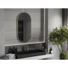 Mexen Loft Miroir de salle de bains ovale 100 x 50 cm, cadre doré brossé - 9851-100-050-000-50