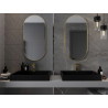 Mexen Loft Miroir de salle de bains ovale 100 x 50 cm, cadre doré brossé - 9851-100-050-000-50