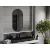 Mexen Loft miroir de salle de bains ovale 100 x 50 cm, cadre noir - 9851-100-050-000-70