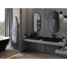 Mexen Loft miroir de salle de bains ovale 100 x 50 cm, cadre noir - 9851-100-050-000-70
