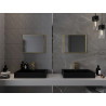 Mexen Loft Miroir de salle de bains rectangulaire 50 x 40 cm, cadre doré brossé - 9852-050-040-000-50