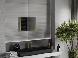 Mexen Loft miroir de salle de bain rectangulaire 50 x 40 cm, cadre doré - 9852-050-040-000-50