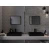 Mexen Loft miroir de salle de bain rectangulaire 50 x 40 cm, cadre noir - 9852-050-040-000-70