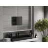 Mexen Loft miroir de salle de bain rectangulaire 50 x 40 cm, cadre noir - 9852-050-040-000-70
