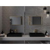 Mexen Loft miroir de salle de bains rectangulaire 60 x 40 cm, cadre doré brossé - 9852-060-040-000-50