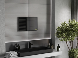 Mexen Loft miroir de salle de bain rectangulaire 60 x 40 cm, cadre noir - 9852-060-040-000-70