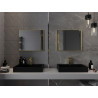 Mexen Loft miroir de salle de bains rectangulaire 60 x 50 cm, cadre doré brossé - 9852-060-050-000-50