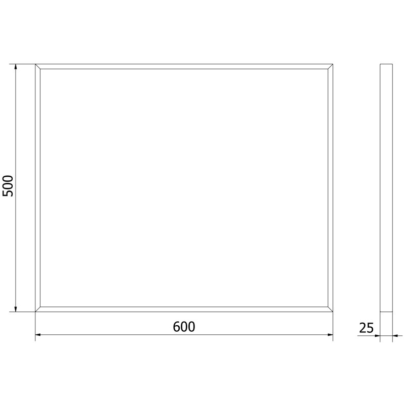 Mexen Loft miroir de salle de bain rectangulaire 60 x 50 cm, cadre doré - 9852-060-050-000-50