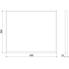 Mexen Loft miroir de salle de bain rectangulaire 60 x 50 cm, cadre doré - 9852-060-050-000-50