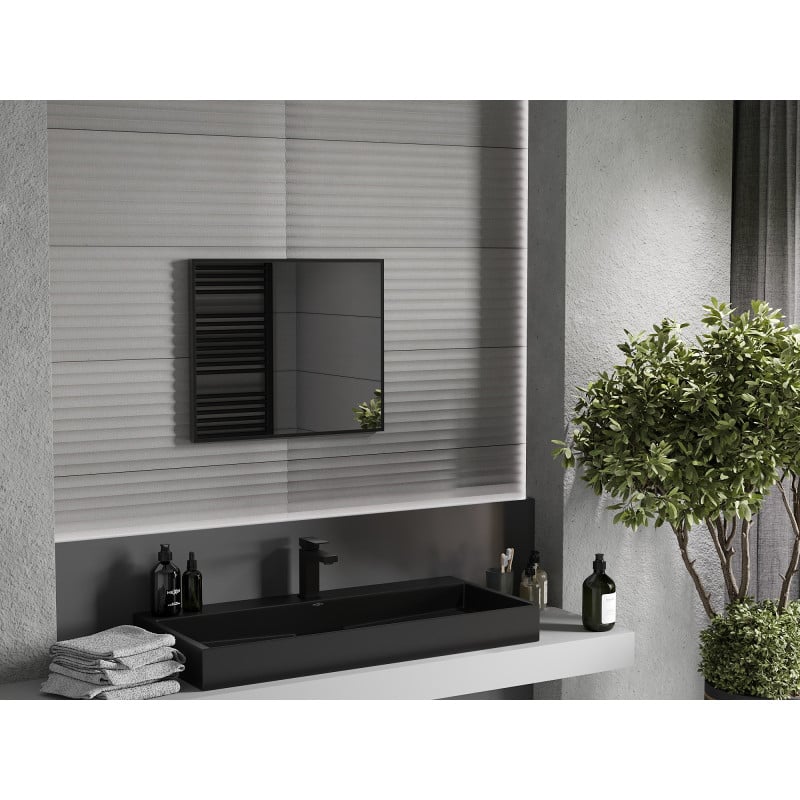 Mexen Loft miroir de salle de bain rectangulaire 60 x 50 cm, cadre noir - 9852-060-050-000-70