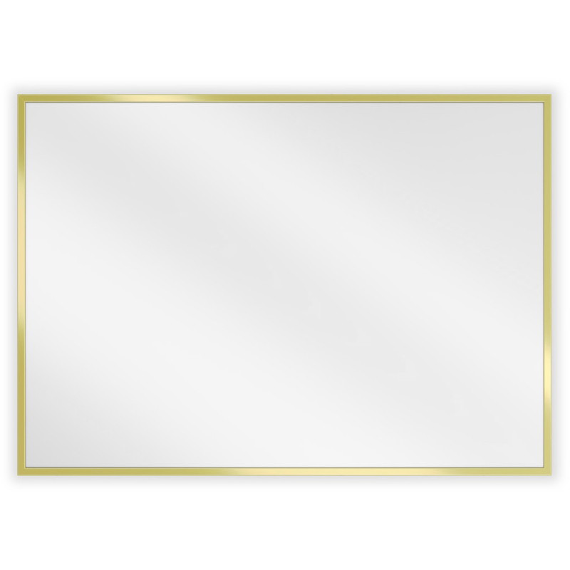 Mexen Loft Miroir de salle de bains rectangulaire 70 x 50 cm, cadre doré brossé - 9852-070-050-000-50