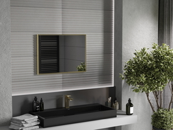 Mexen Loft miroir de salle de bains rectangulaire 70 x 50 cm, cadre doré - 9852-070-050-000-50