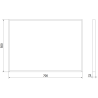 Mexen Loft miroir de salle de bain rectangulaire 70 x 50 cm, cadre noir - 9852-070-050-000-70