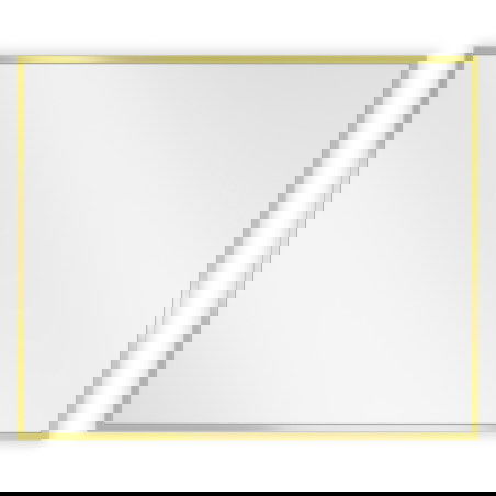 Mexen Loft miroir de salle de bain rectangulaire 60 x 50 cm, cadre doré - 9852-060-050-000-50