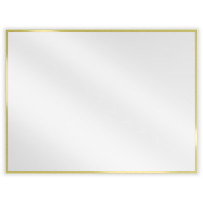 Mexen Loft miroir de salle de bains rectangulaire 80 x 60 cm, cadre doré brossé - 9852-080-060-000-50