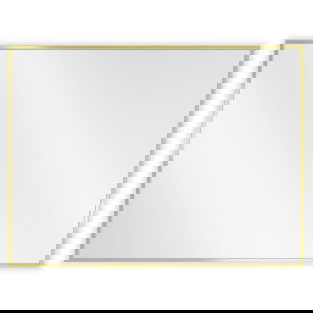 Mexen Loft miroir de salle de bains rectangulaire 80 x 60 cm, cadre doré - 9852-080-060-000-50