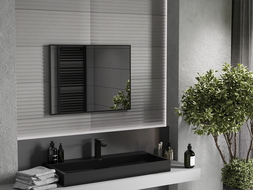 Mexen Loft miroir de salle de bain rectangulaire 80 x 60 cm, cadre noir - 9852-080-060-000-70