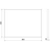 Mexen Loft miroir de salle de bain rectangulaire 80 x 60 cm, cadre noir - 9852-080-060-000-70