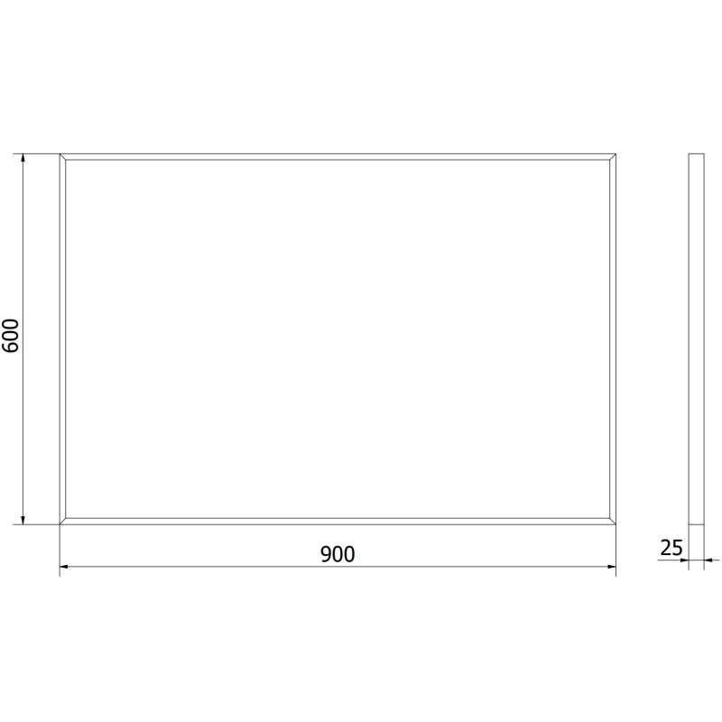 Mexen Loft miroir rectangulaire pour salle de bain 90 x 60 cm, cadre doré - 9852-090-060-000-50