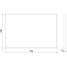 Mexen Loft miroir rectangulaire pour salle de bain 90 x 60 cm, cadre doré - 9852-090-060-000-50