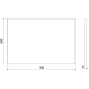 Mexen Loft miroir de salle de bain rectangulaire 90 x 60 cm, cadre noir - 9852-090-060-000-70