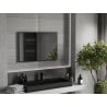 Mexen Loft miroir de salle de bain rectangulaire 90 x 60 cm, cadre noir - 9852-090-060-000-70