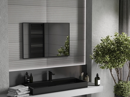Mexen Loft miroir de salle de bains rectangulaire 90 x 60 cm, cadre noir - 9852-090-060-000-70